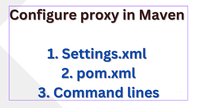 Configure proxy in Maven