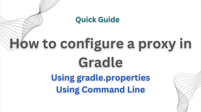 How to configure proxy in gradle
