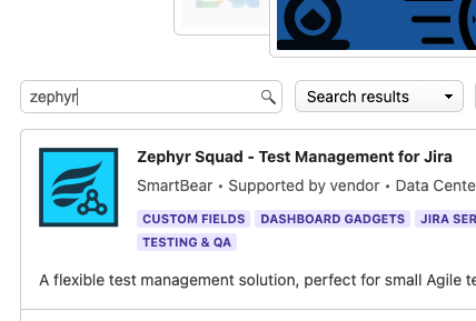 Jira Zephyr Squad Server