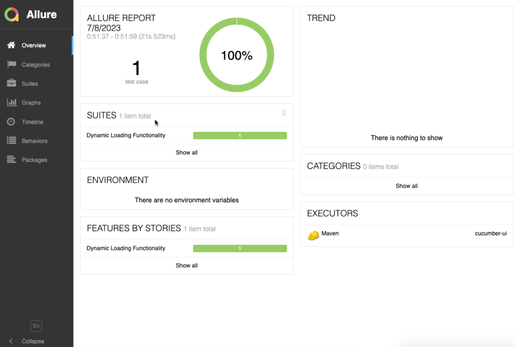 Allure Summary Report